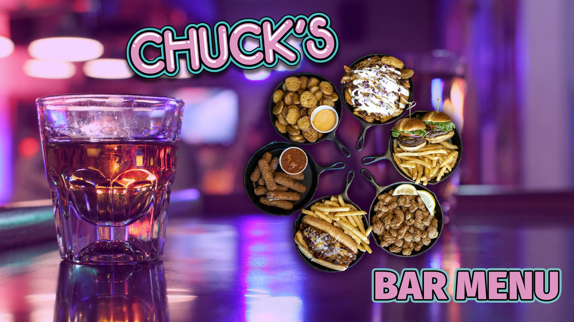 Chucks Bar Menu 16x9