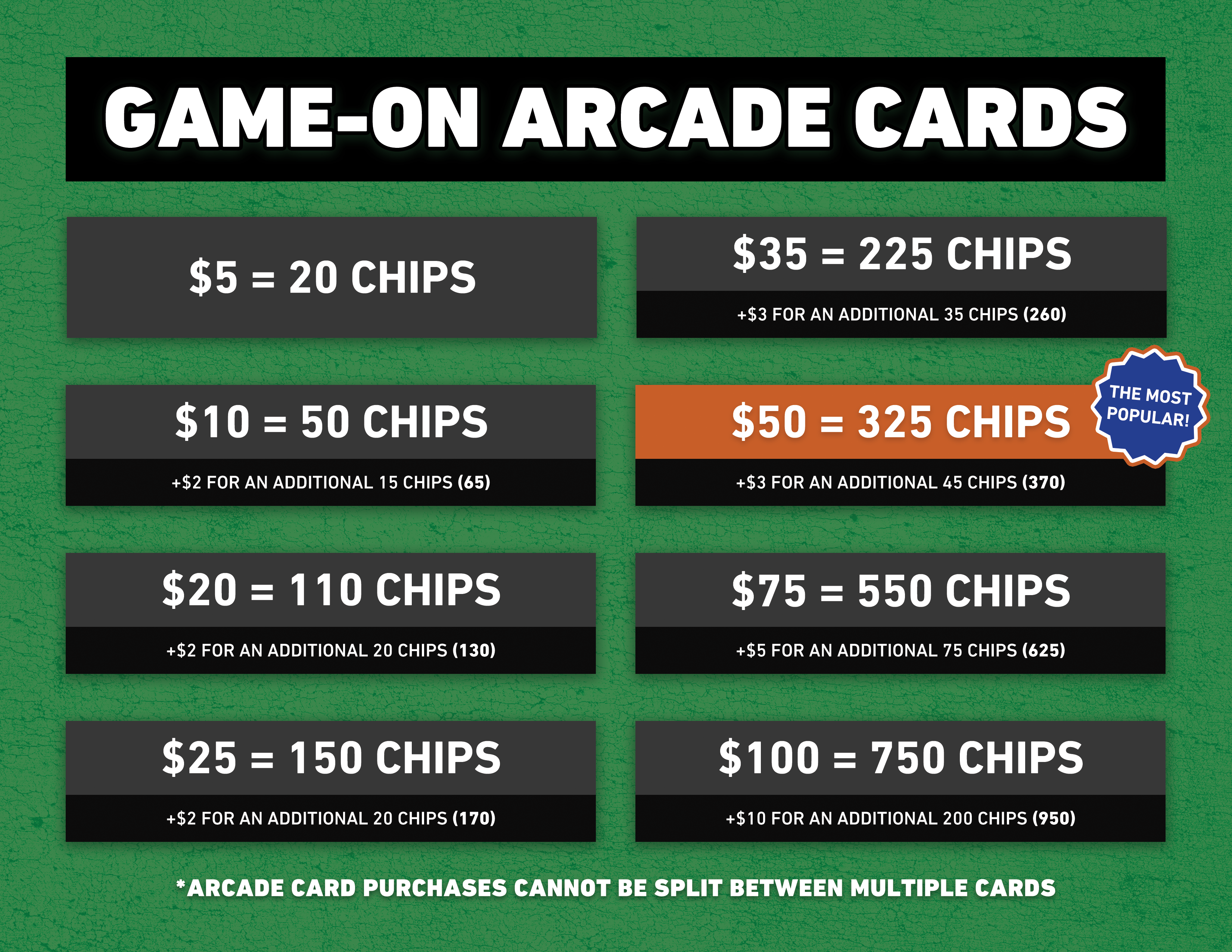Game On Arcade Chips Desk Flyer v2
