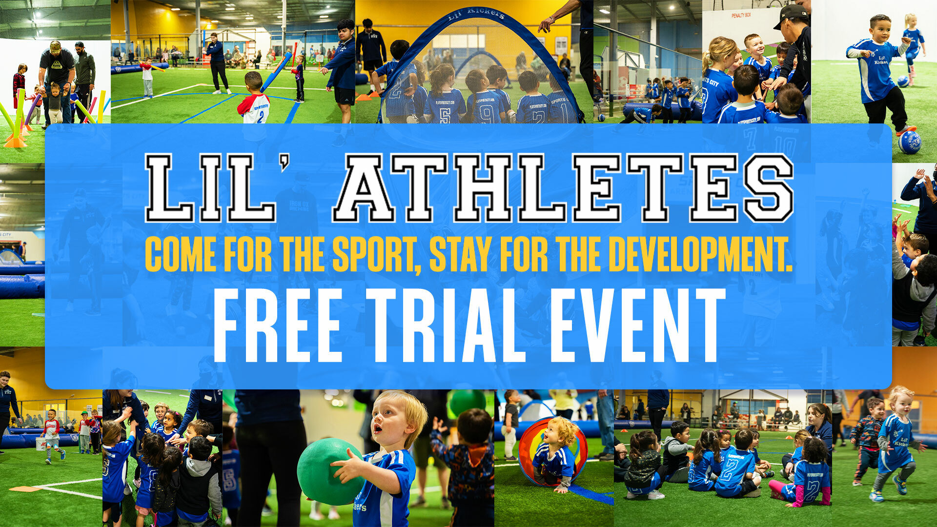 Lil Athletes Free Trial Event Header